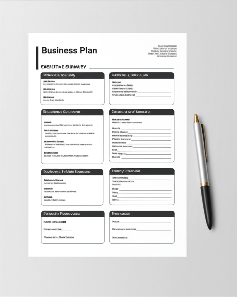 Business plan template preview